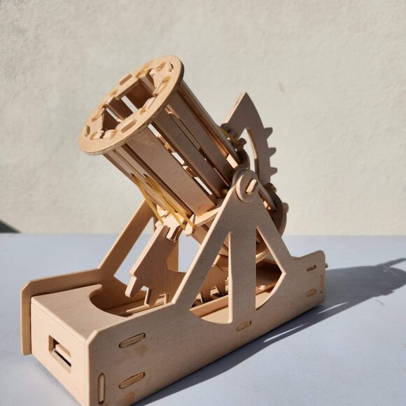 Handmade Leonardo Da Vinci Bombard Cannon History Social Studies Roman Model Cat - Picture 2 of 11